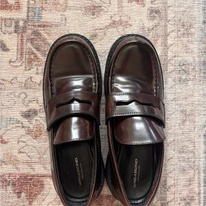 Vagabond Shoemakers Women’s Red/Dark Brown Leather Cosmo 2.0 Loafers